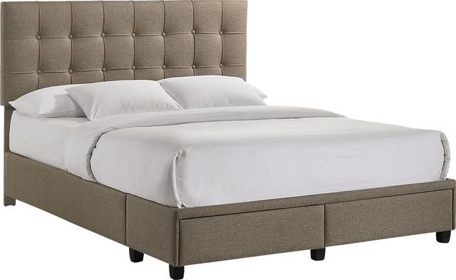 Burchell Brown Queen Platform Storage Bed - Thumbnail - Image 1