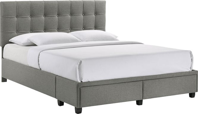 Burchell Gray Queen Platform Storage Bed