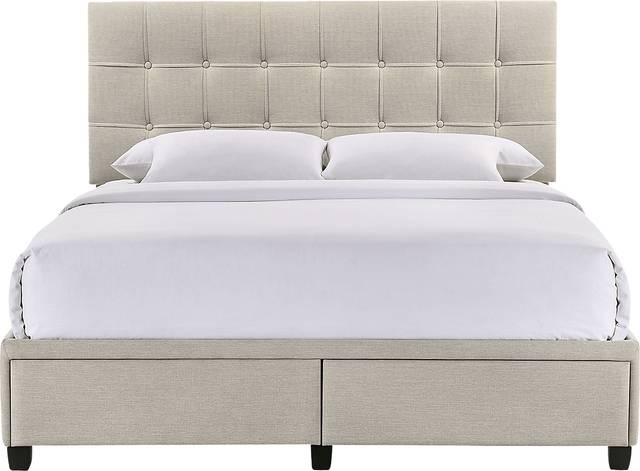 Burchell White Queen Platform Storage Bed - Thumbnail - Image 3