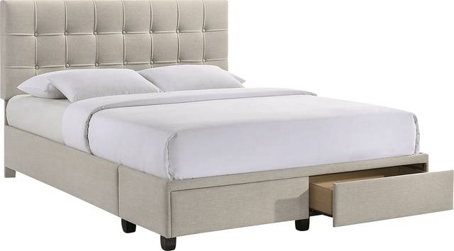 Burchell White Queen Platform Storage Bed - Thumbnail - Image 4