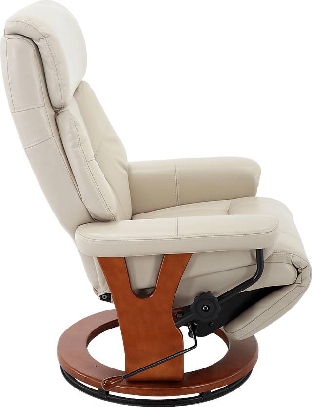 Burdette Beige Recliner - Thumbnail - Image 2