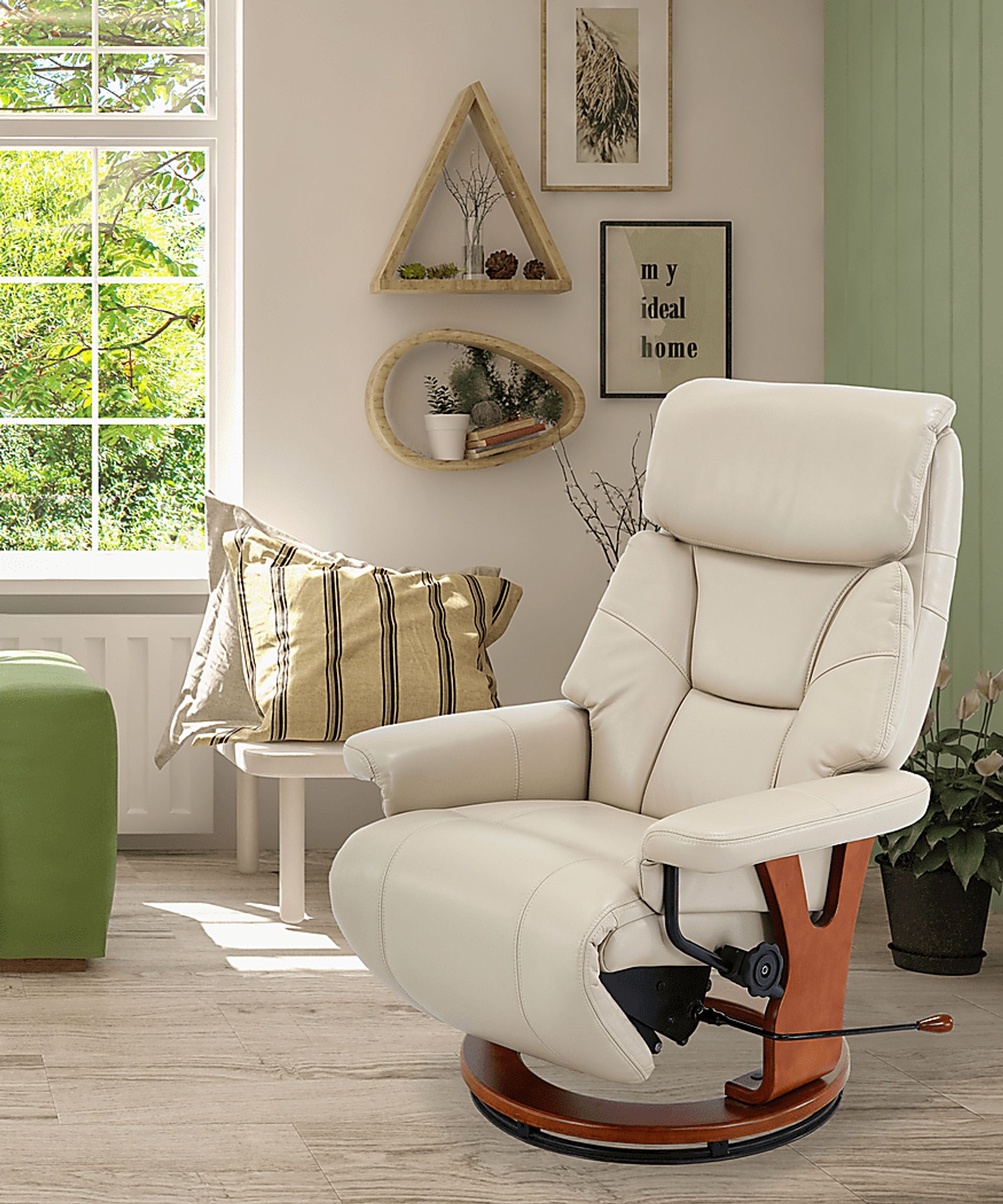 Burdette Beige Recliner - Image 6