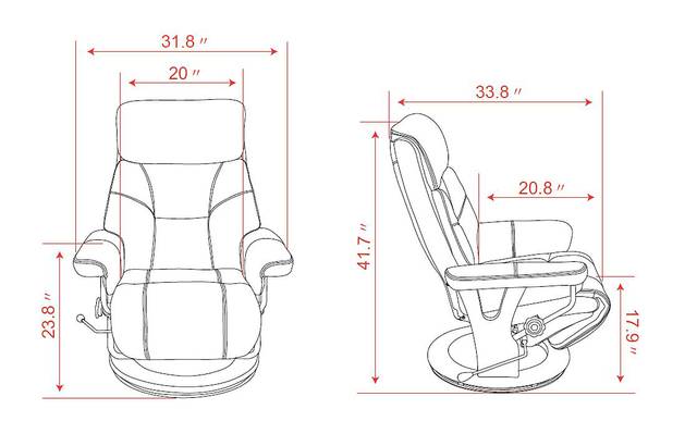 Burdette Beige Recliner - Thumbnail - Image 7