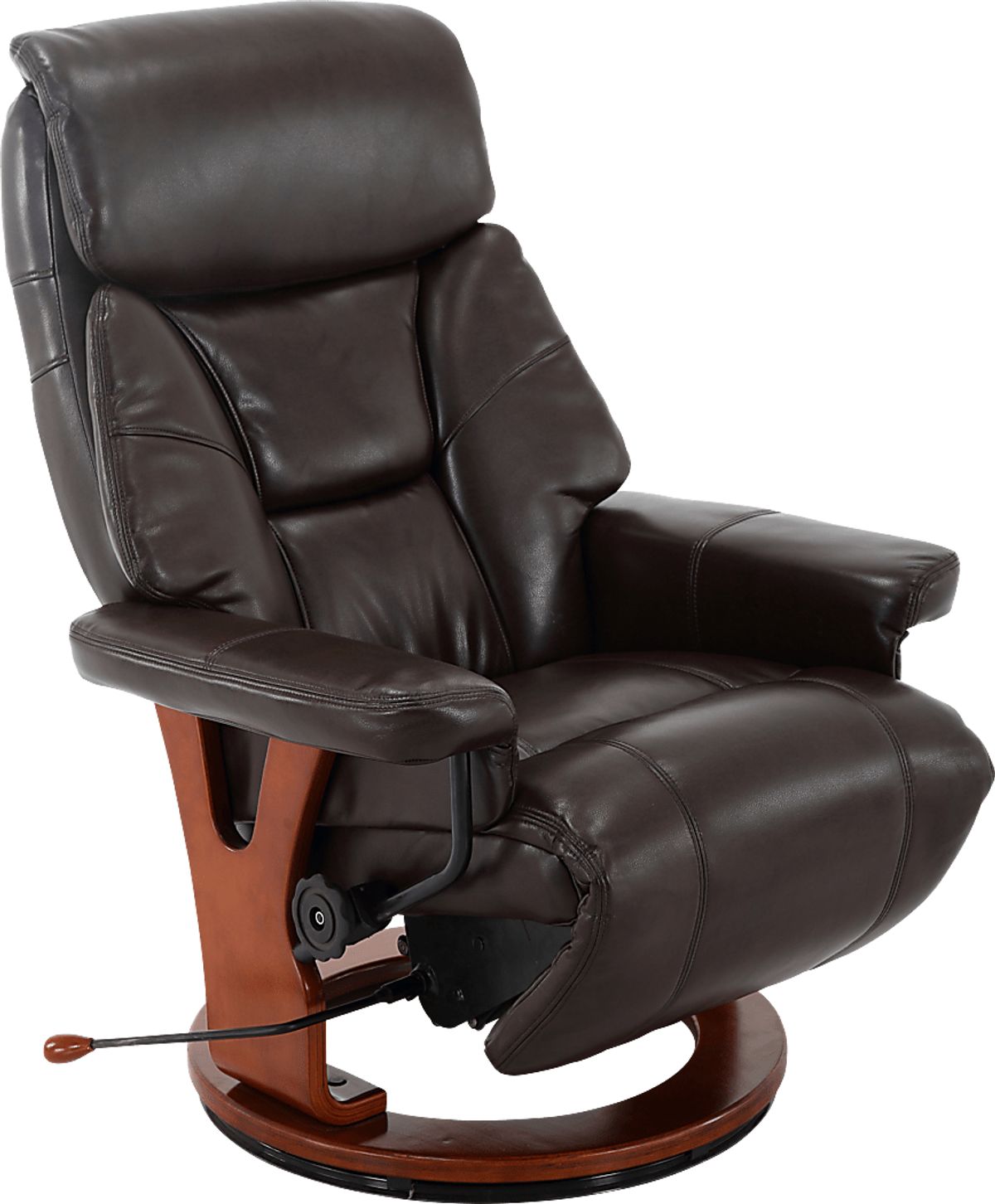 Burdette Brown Polyurethane Fabric Recliner Rooms to Go
