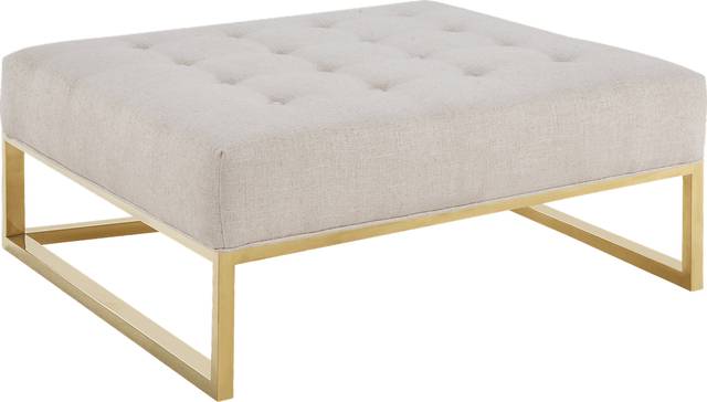 Burgess Beige Ottoman - Thumbnail - Image 1