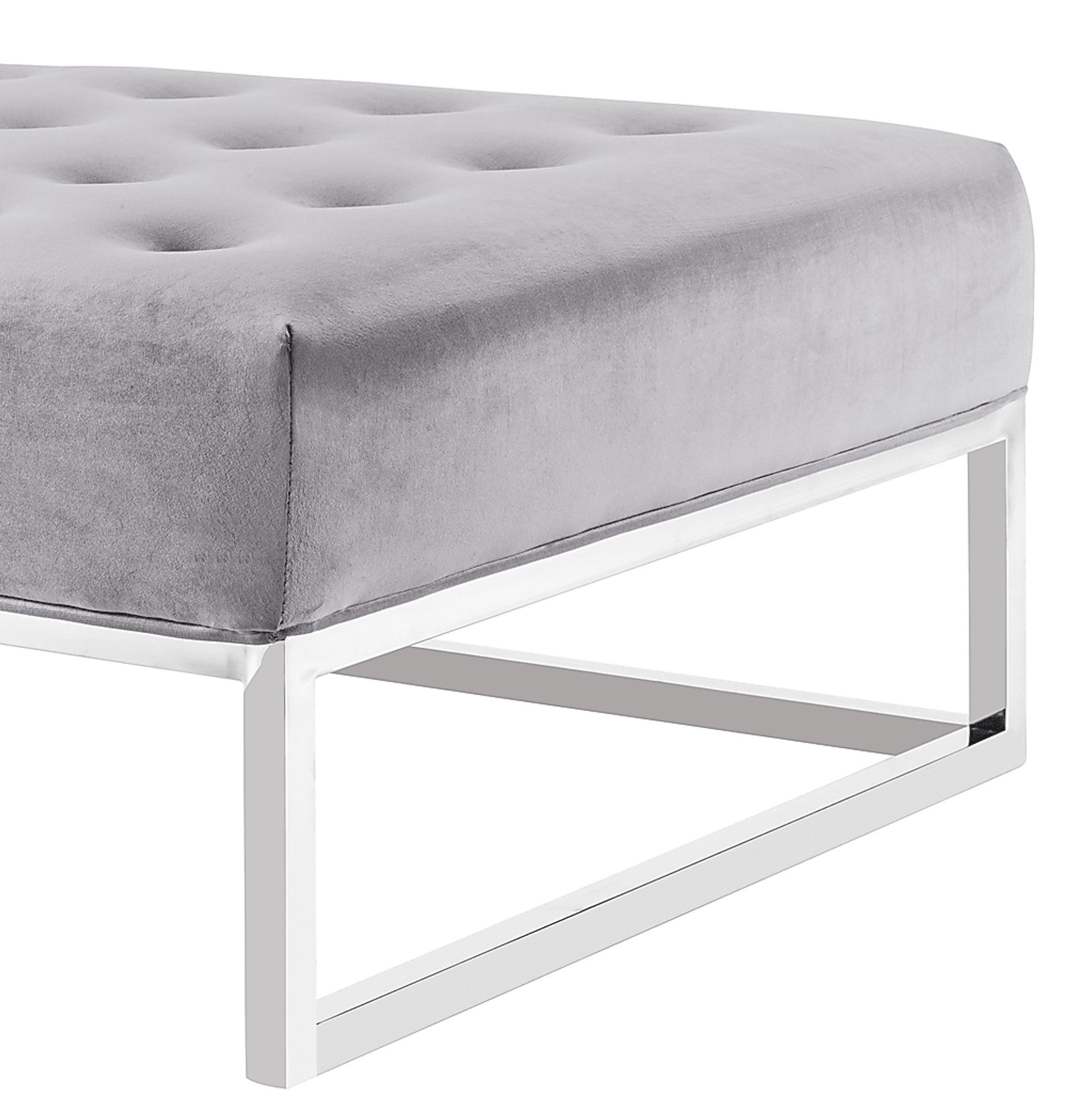 Burgess Gray Ottoman - Image 2