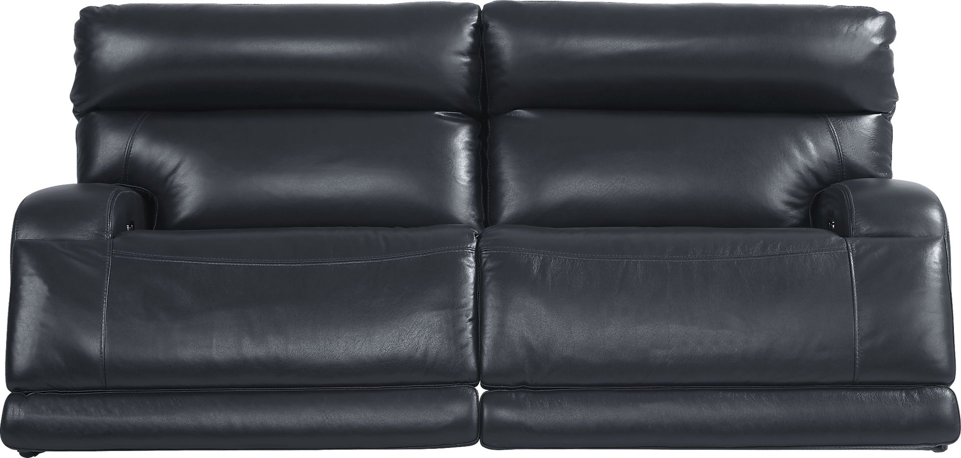 Burgio Navy Leather 5 Pc Reclining Living Room - Image 7