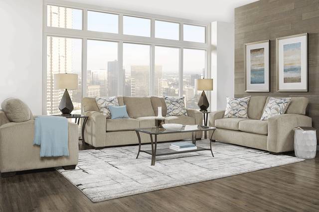 Burke Sandstone 7 Pc Living Room - Thumbnail - Image 1