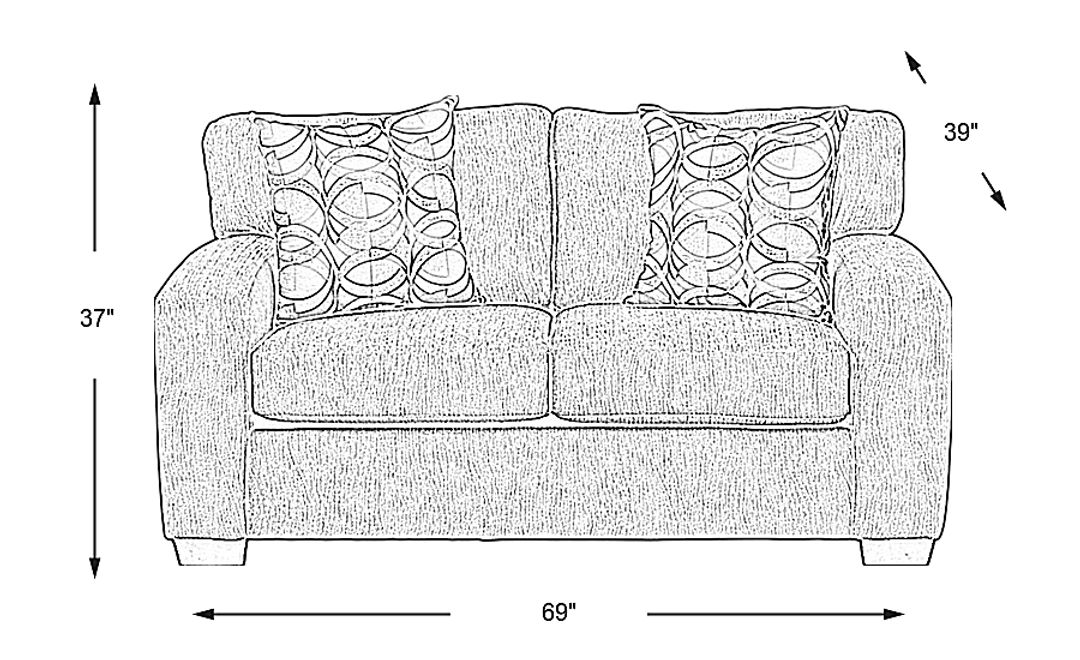 Burke Chenille Loveseat