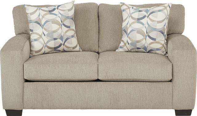 Burke Sandstone 7 Pc Living Room with Gel Foam Sleeper Sofa - Thumbnail - Image 3