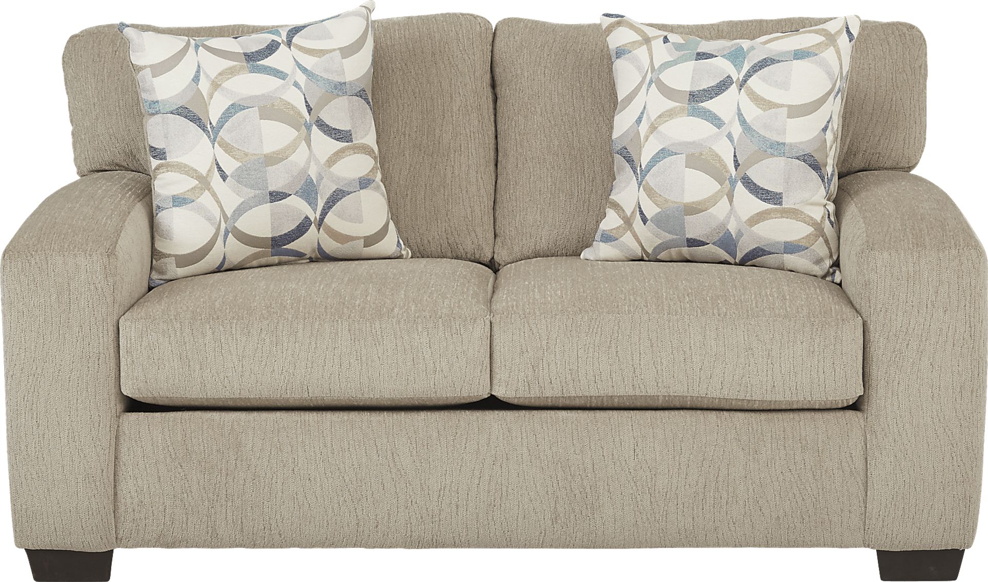 Burke Sandstone 7 Pc Living Room with Gel Foam Sleeper Sofa - Image 3