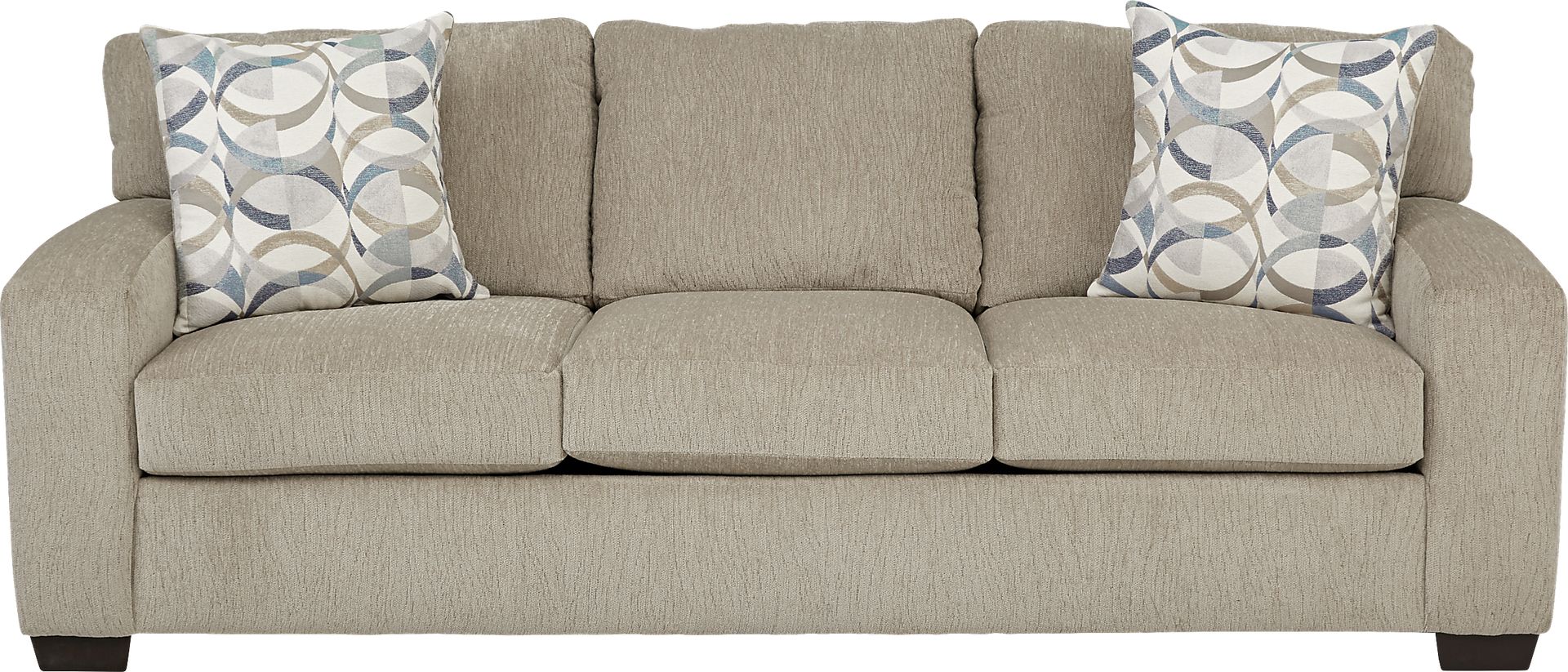 Burke Sandstone 7 Pc Living Room with Gel Foam Sleeper Sofa - Image 2