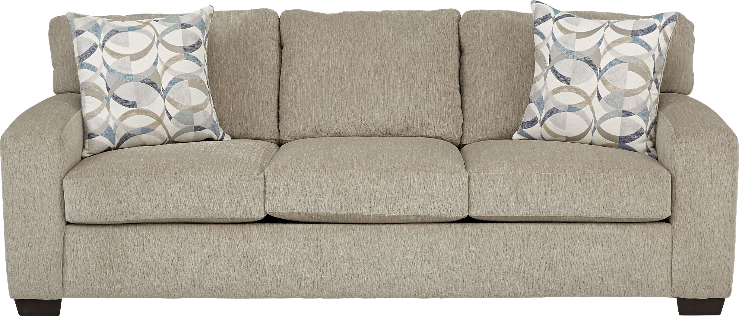 Burke Sandstone Chenille Fabric Sofa