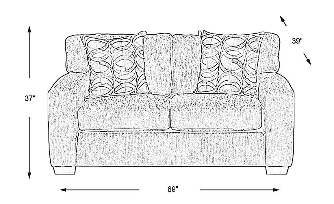 Burke Chenille Loveseat