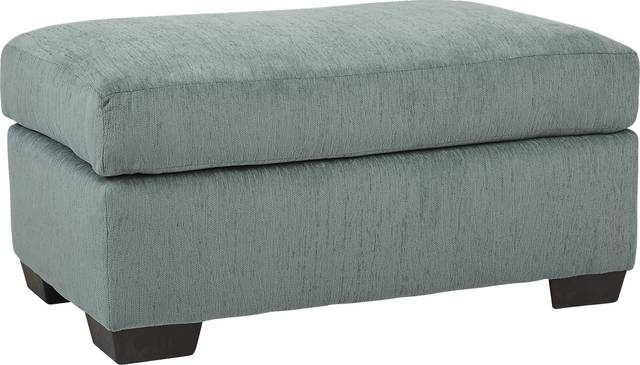 Burke Teal Ottoman - Thumbnail - Image 1