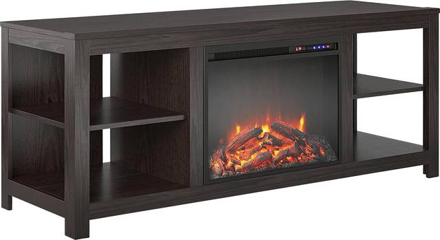 Burkhard Espresso 59 in. Console with Electric Fireplace - Thumbnail - Image 1