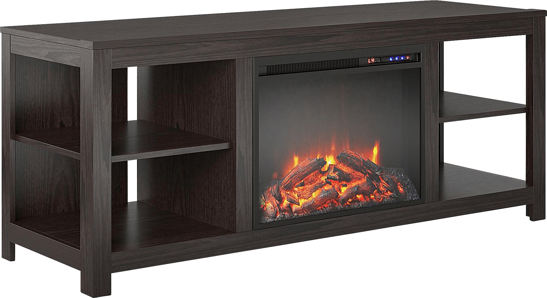 Burkhard Espresso 59 in. Console with Electric Fireplace - Image 1