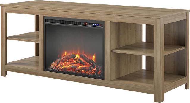 Burkhard Oak 59 in. Console with Electric Fireplace - Thumbnail - Image 6