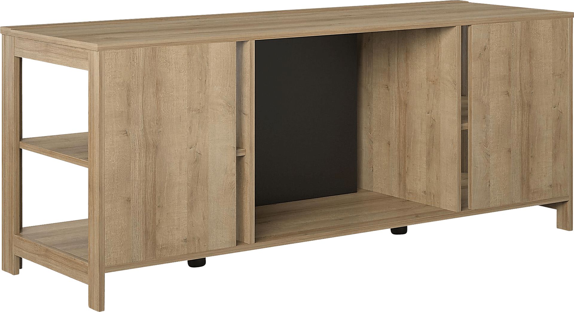 Burkhard Oak 59 in. Console with Electric Fireplace - Image 7