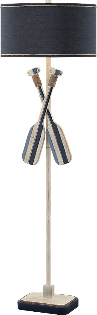 Burkston Blue Floor Lamp