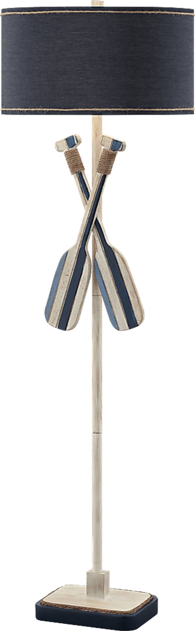 Burkston Blue Floor Lamp - Thumbnail - Image 1