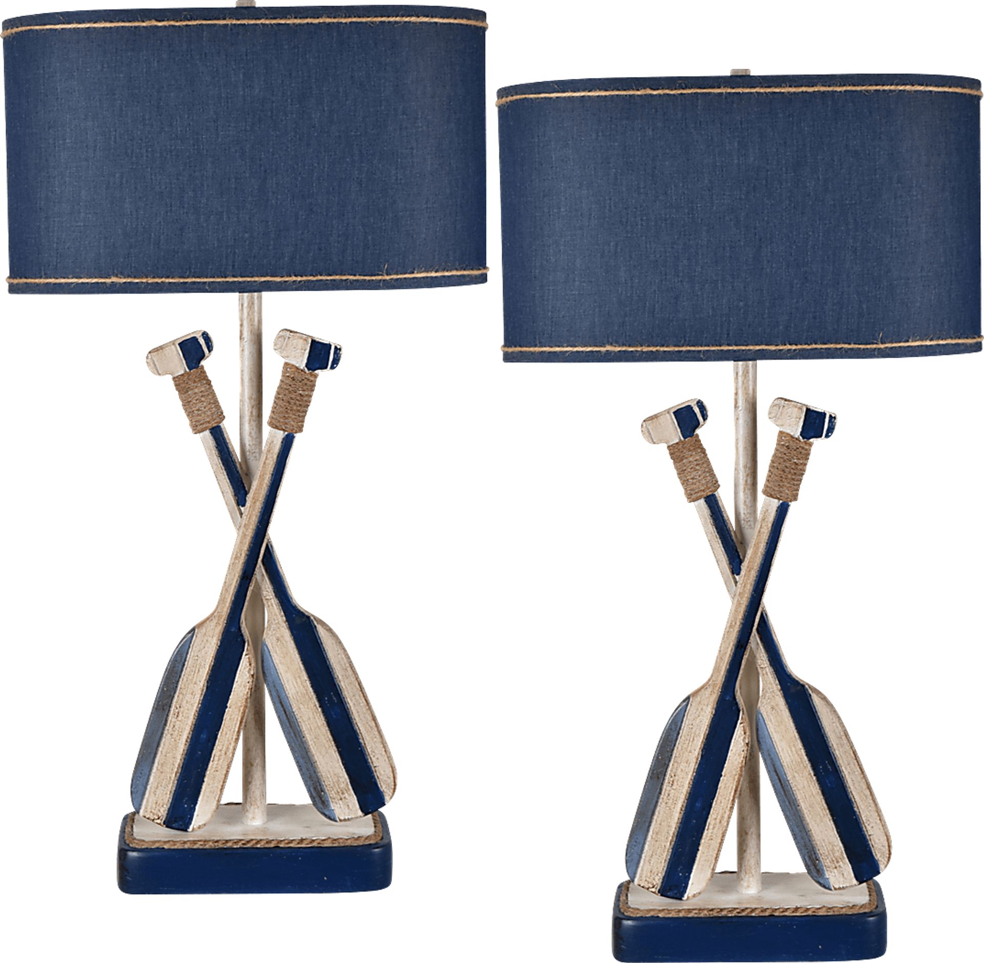 Burkston Blue Lamp, Set of 2 - Image 1