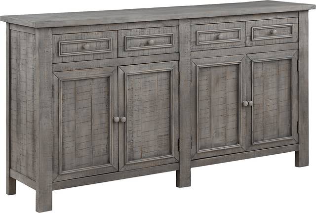 Burkwood Gray Credenza - Thumbnail - Image 1