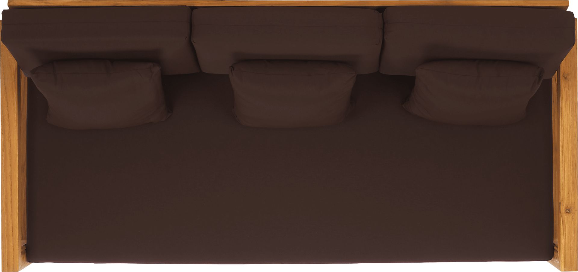 Burling Cay Natural Outdoor Sofa with Dark Brown Cushions - Image 3
