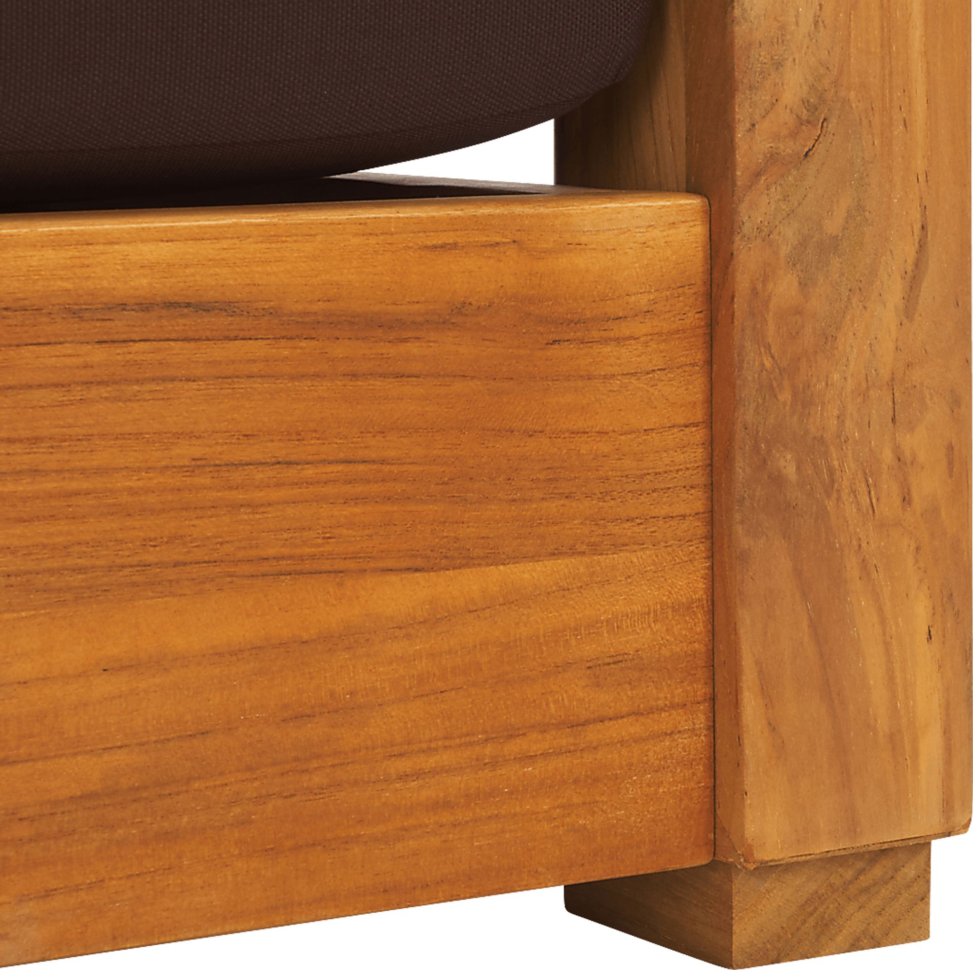 Burling Cay Natural Outdoor Sofa with Dark Brown Cushions - Image 4