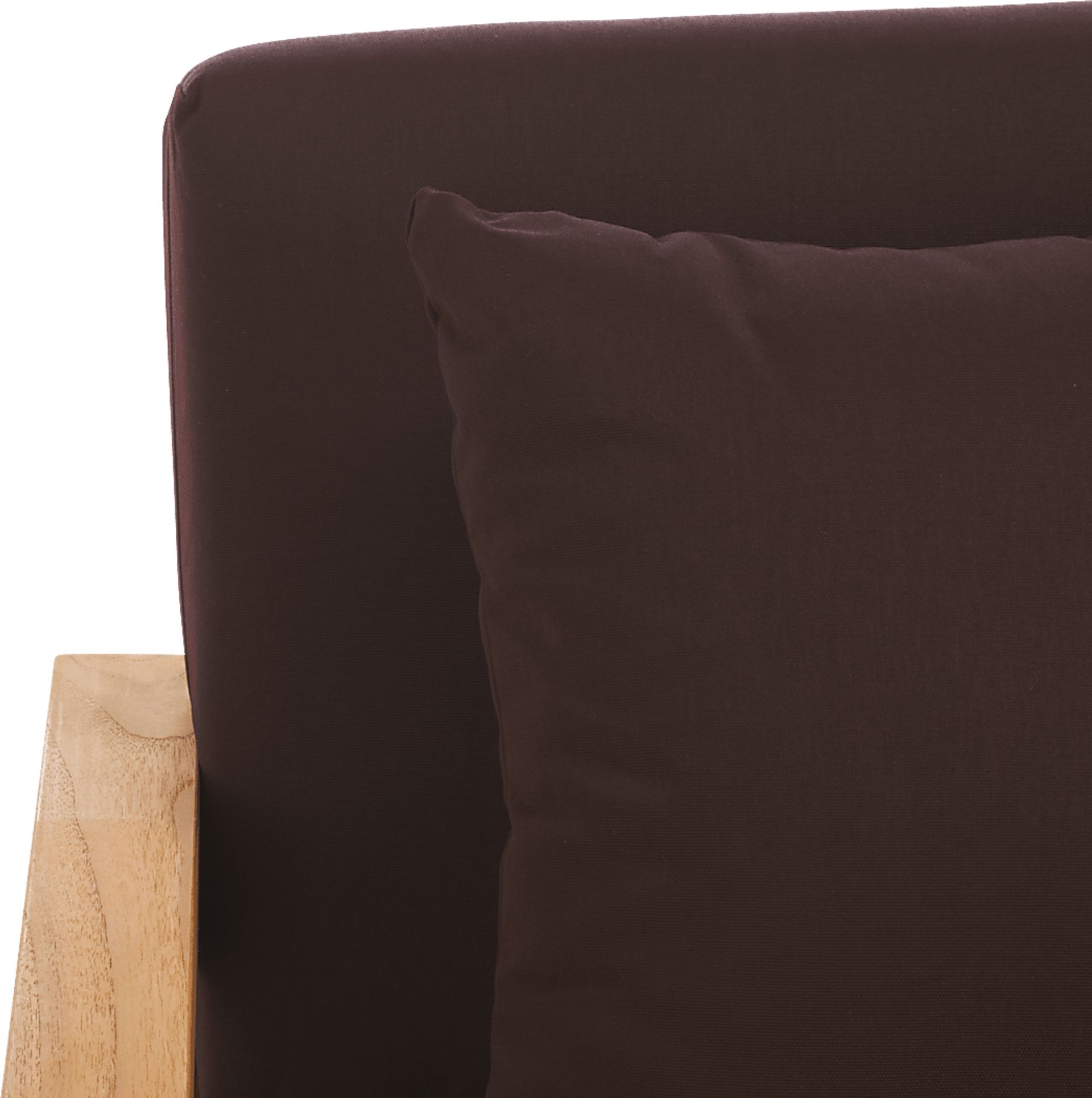 Burling Cay Natural Outdoor Sofa with Dark Brown Cushions - Image 5