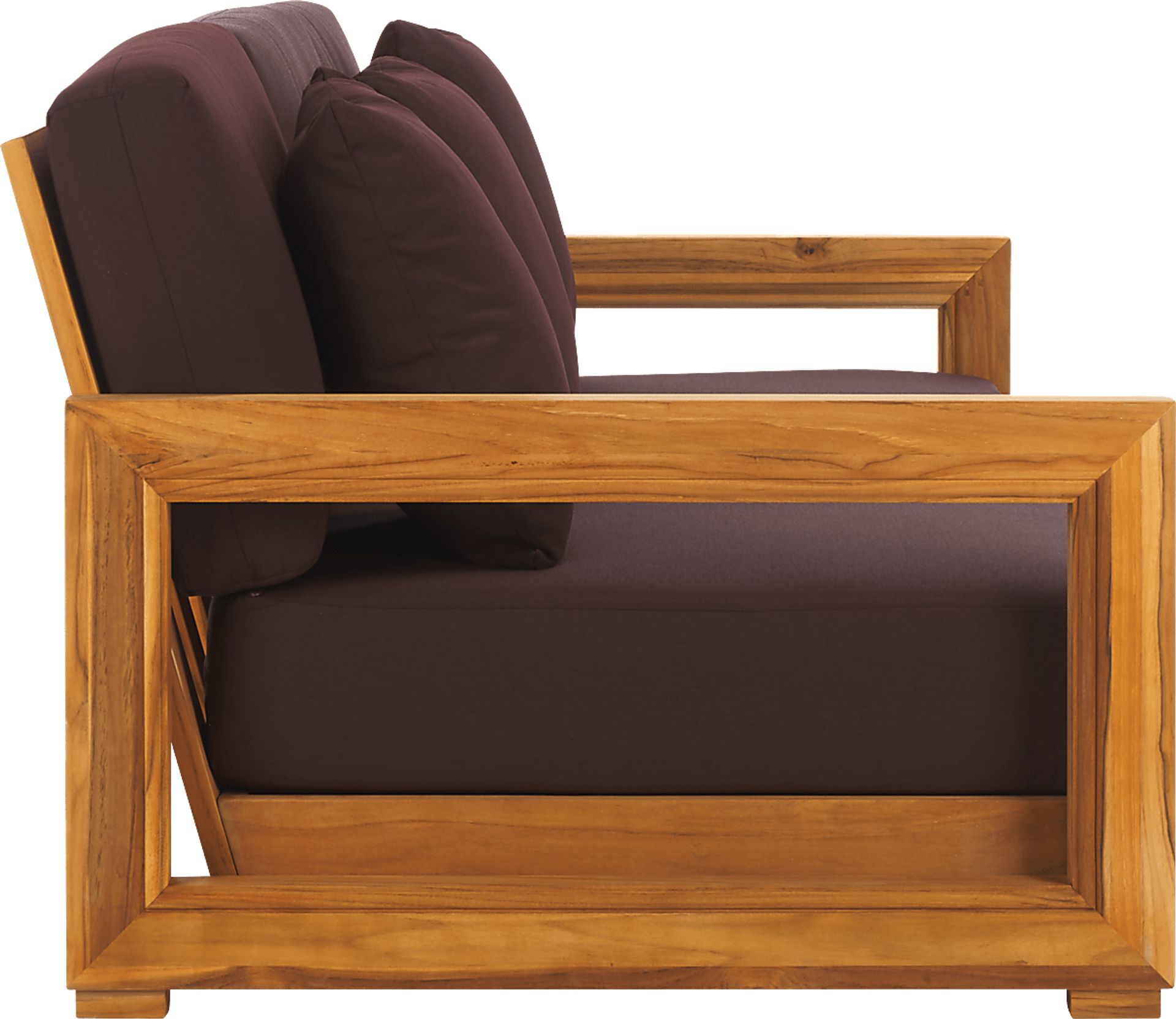 Burling Cay Natural Outdoor Sofa with Dark Brown Cushions - Image 7