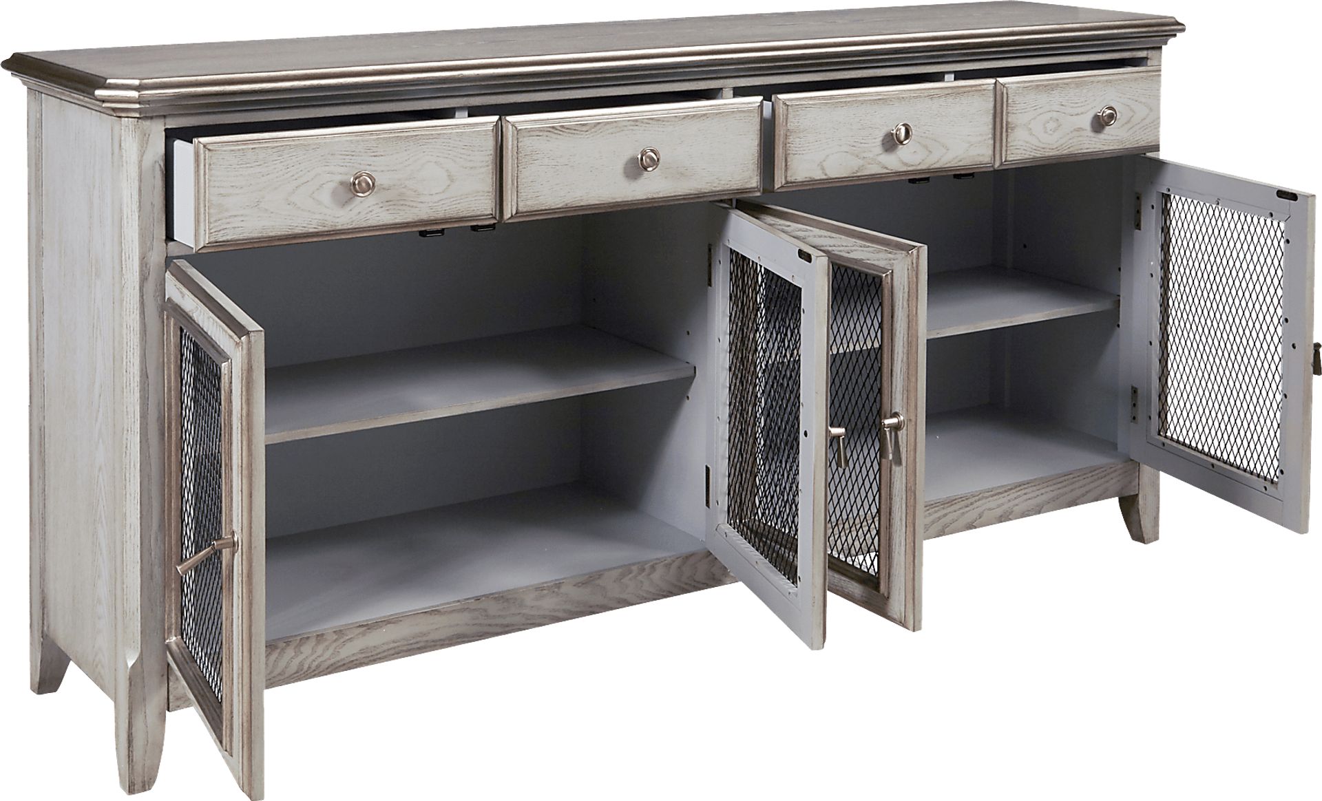 Burlwood Blue Credenza - Image 3