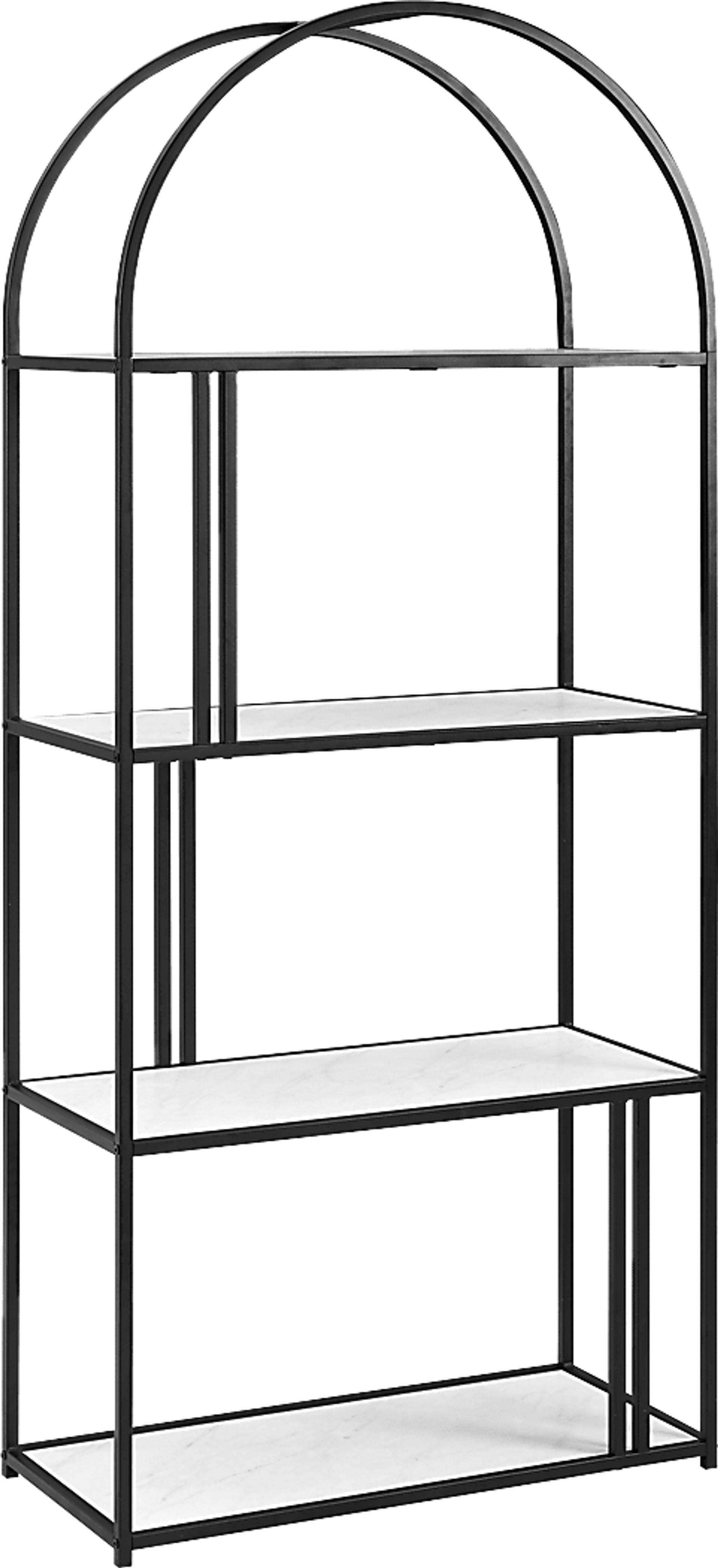 Burlywood White Bookcase - Image 1