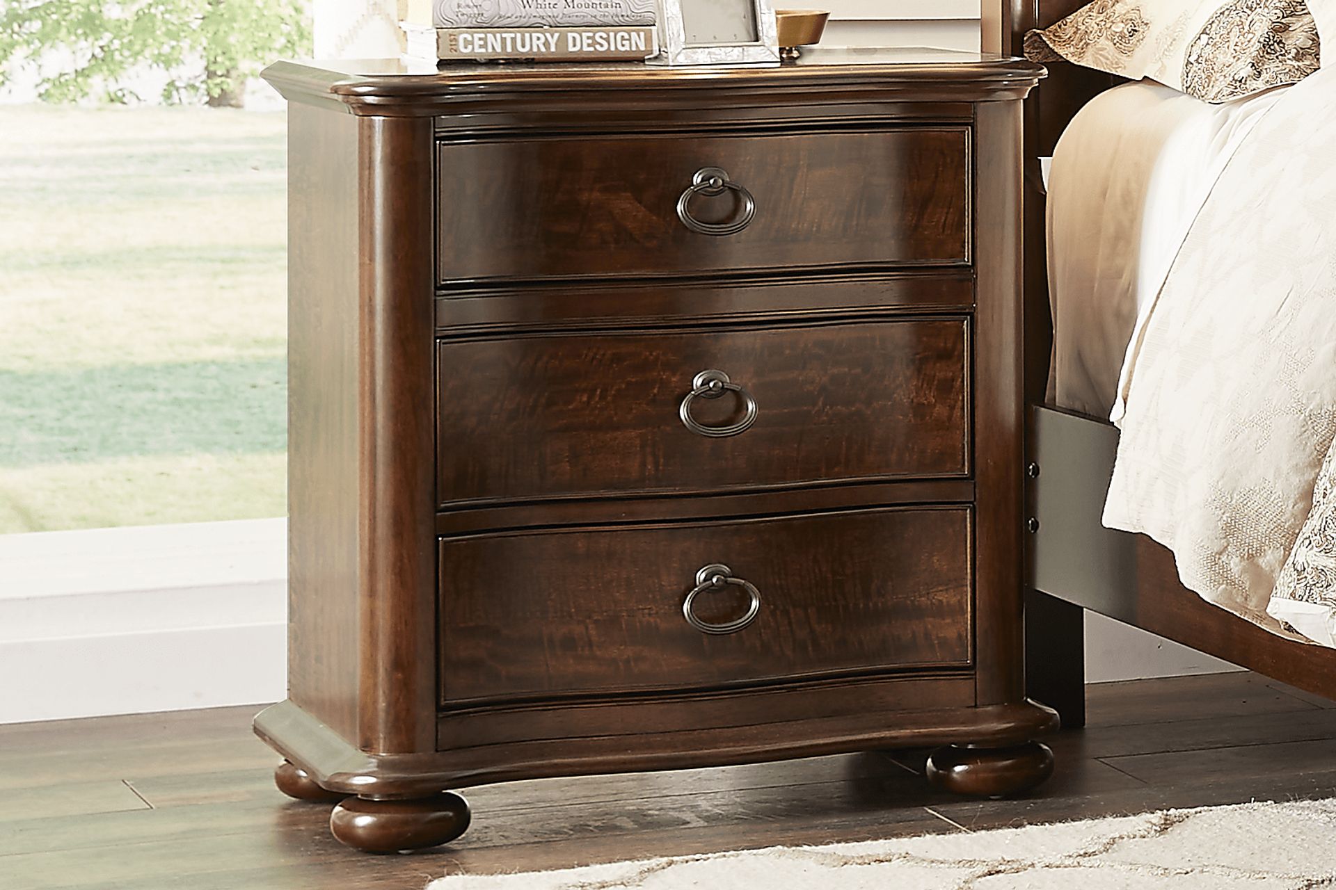 Burnette Brown Cherry Nightstand - Image 2