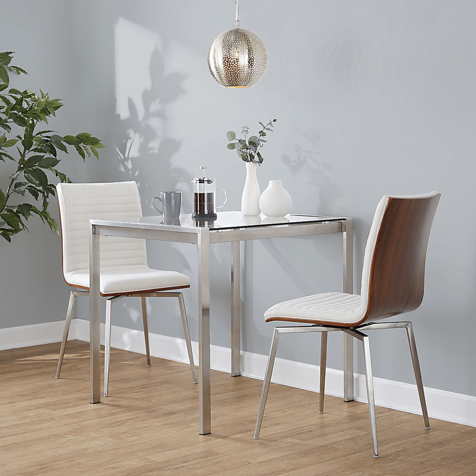 Burnsfield Cream Swivel Side Chair, Set of 2 - Image 3