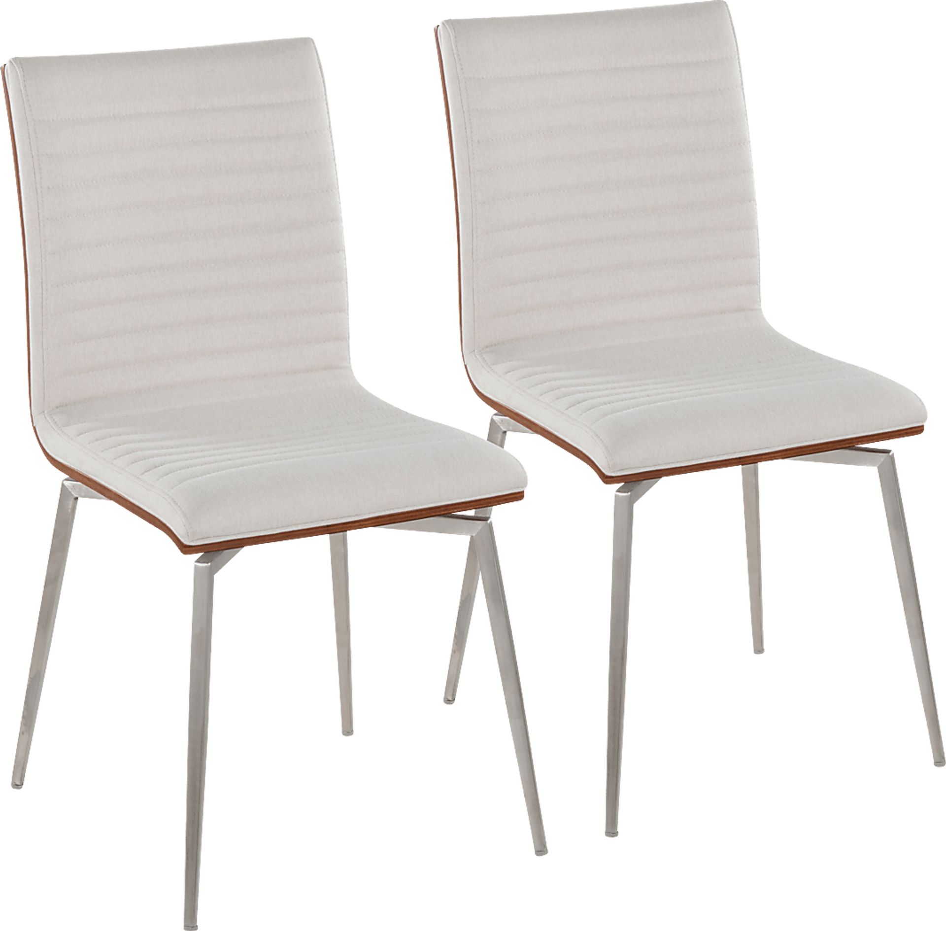 Burnsfield Cream Swivel Side Chair, Set of 2 - Image 1