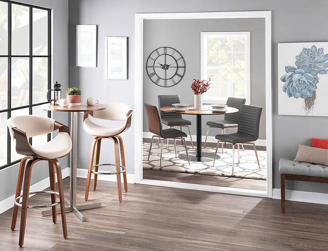 Burnsfield Gray Swivel Side Chair, Set of 2 - Thumbnail - Image 10