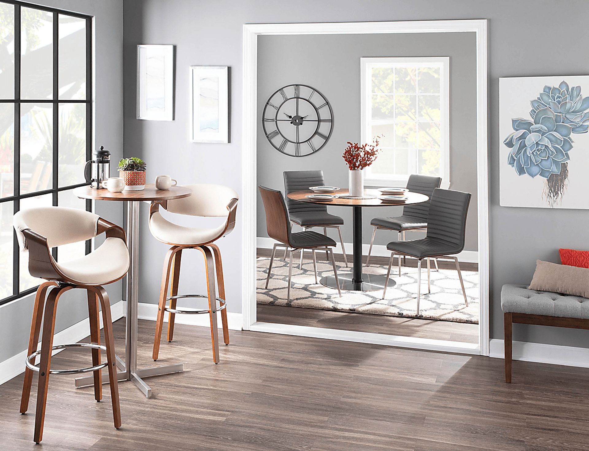 Burnsfield Gray Swivel Side Chair, Set of 2 - Image 10