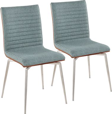 Burnsfield Green Swivel Side Chair, Set of 2
