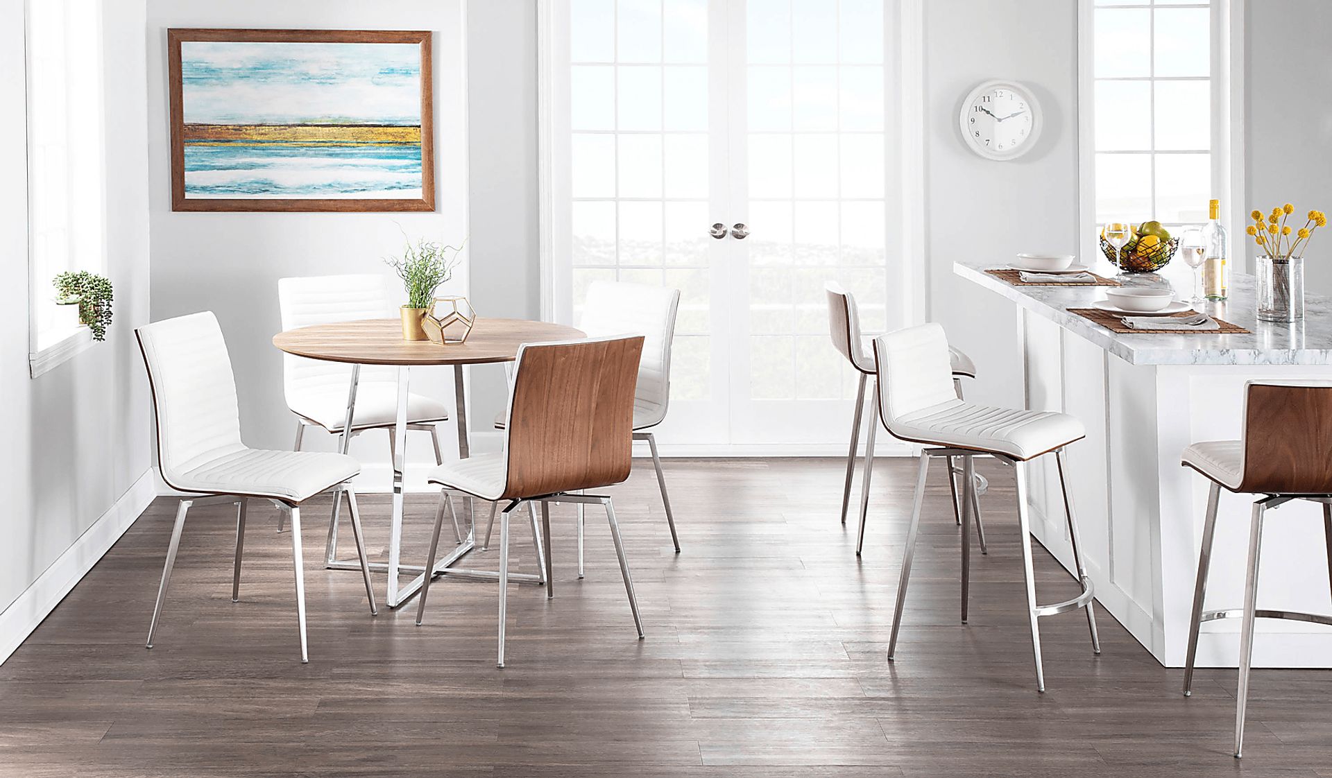 Burnsfield White Swivel Side Chair, Set of 2 - Image 14