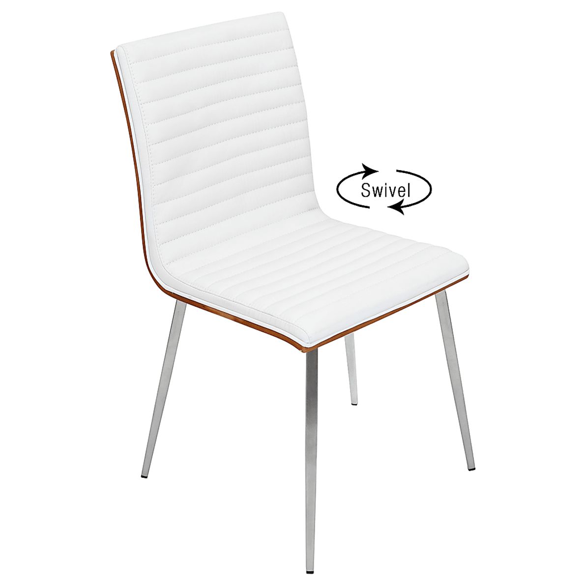 Burnsfield White Swivel Side Chair, Set of 2