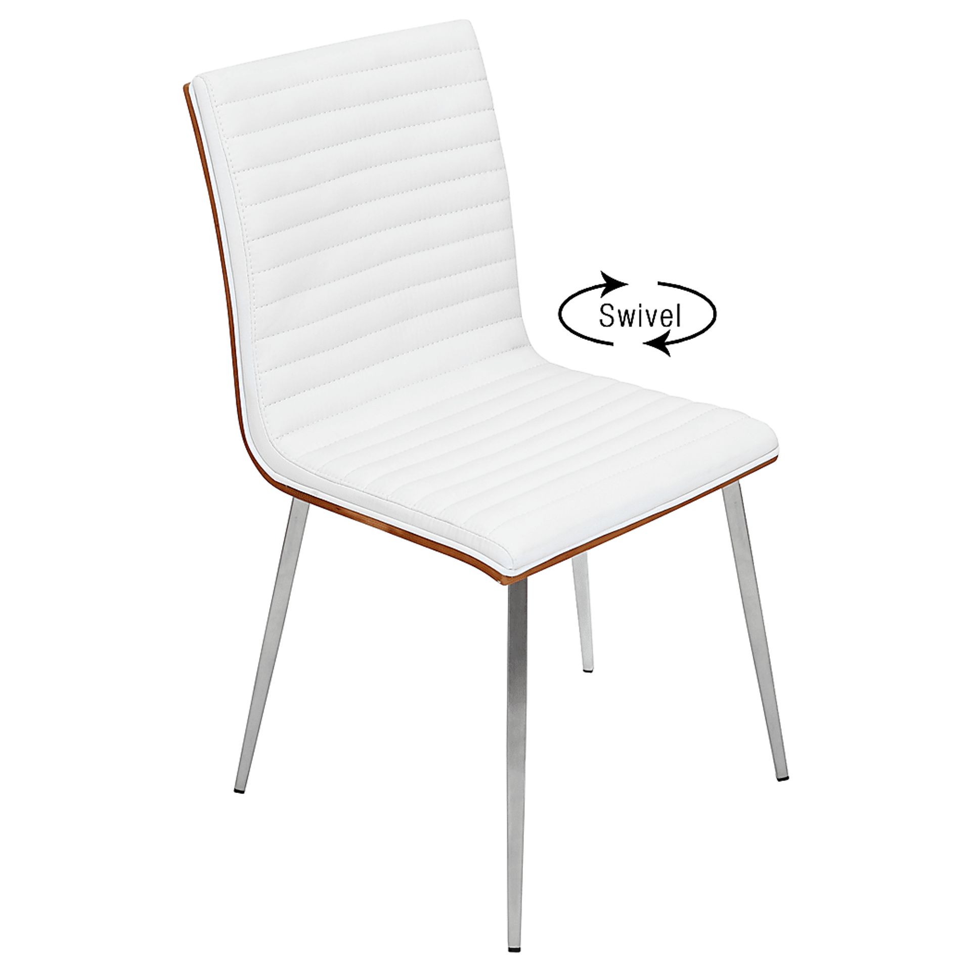 Burnsfield White Swivel Side Chair, Set of 2 - Image 3