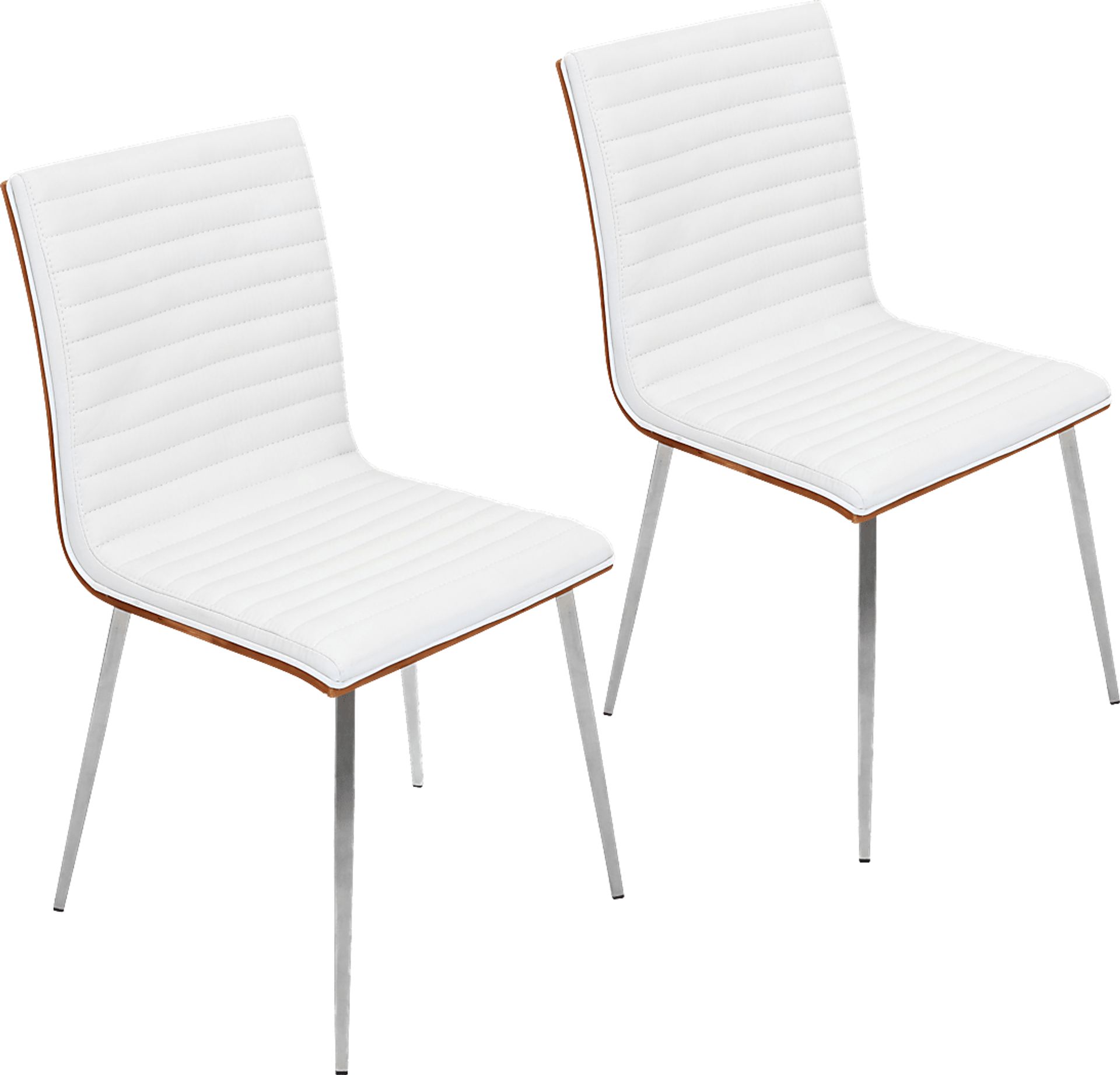 Burnsfield White Swivel Side Chair, Set of 2 - Image 1