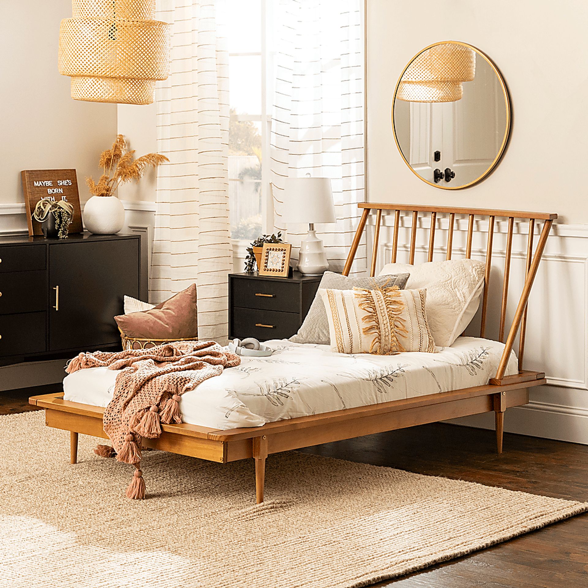 Burnsley Brown Twin Bed - Image 3