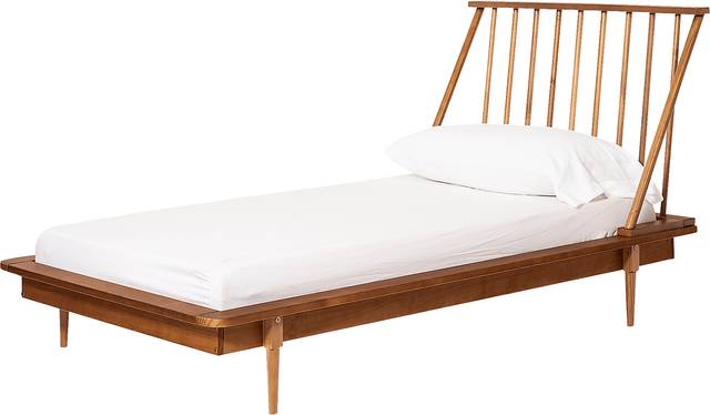 Burnsley Brown Twin Bed - Thumbnail - Image 1