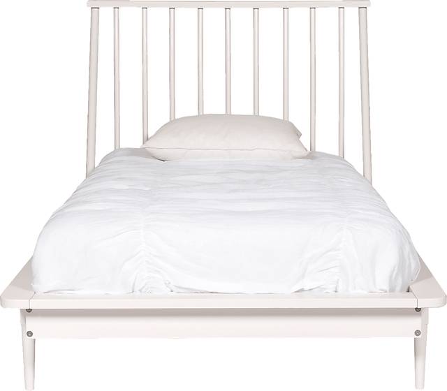 Burnsley White Twin Bed - Thumbnail - Image 2