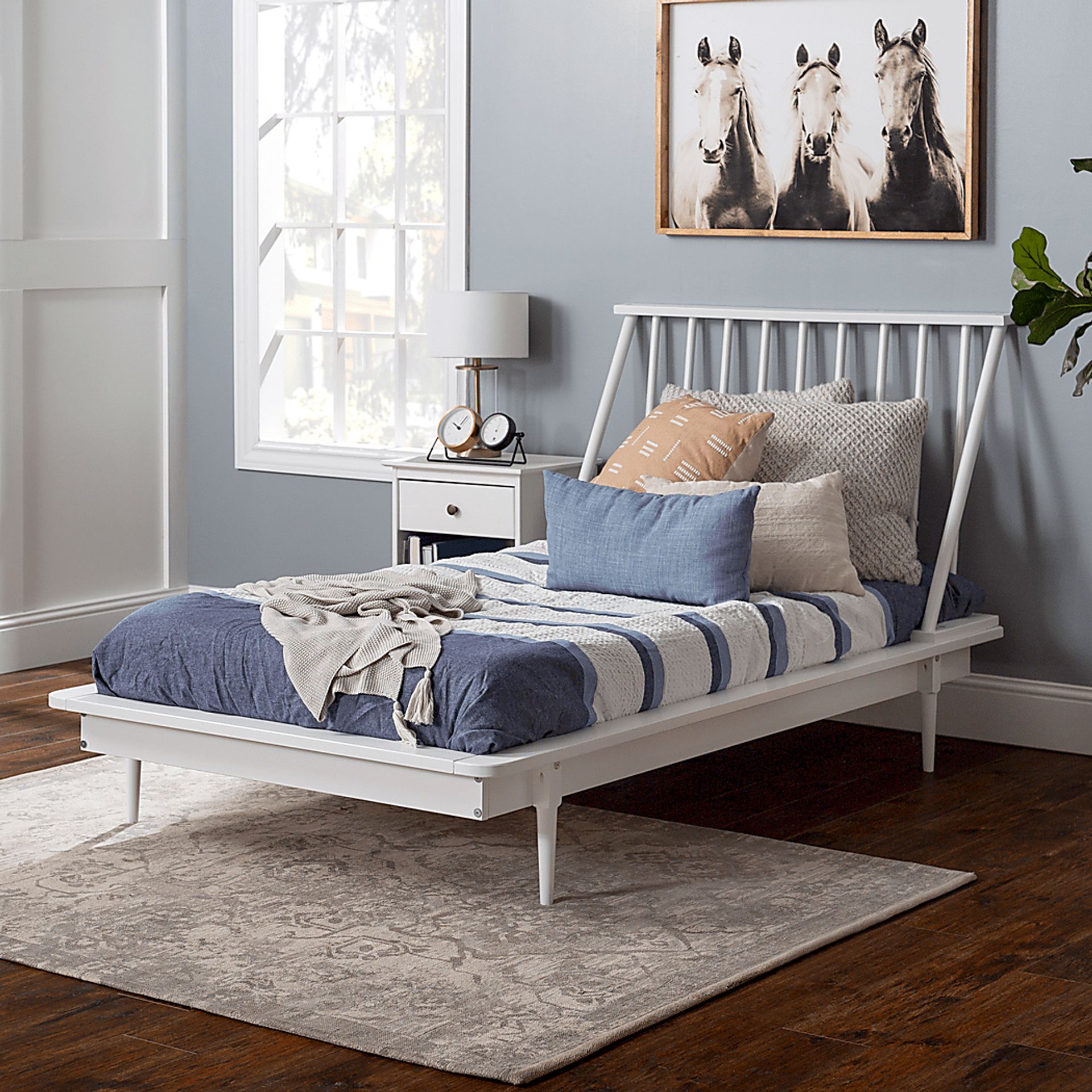 Burnsley White Twin Bed - Image 3