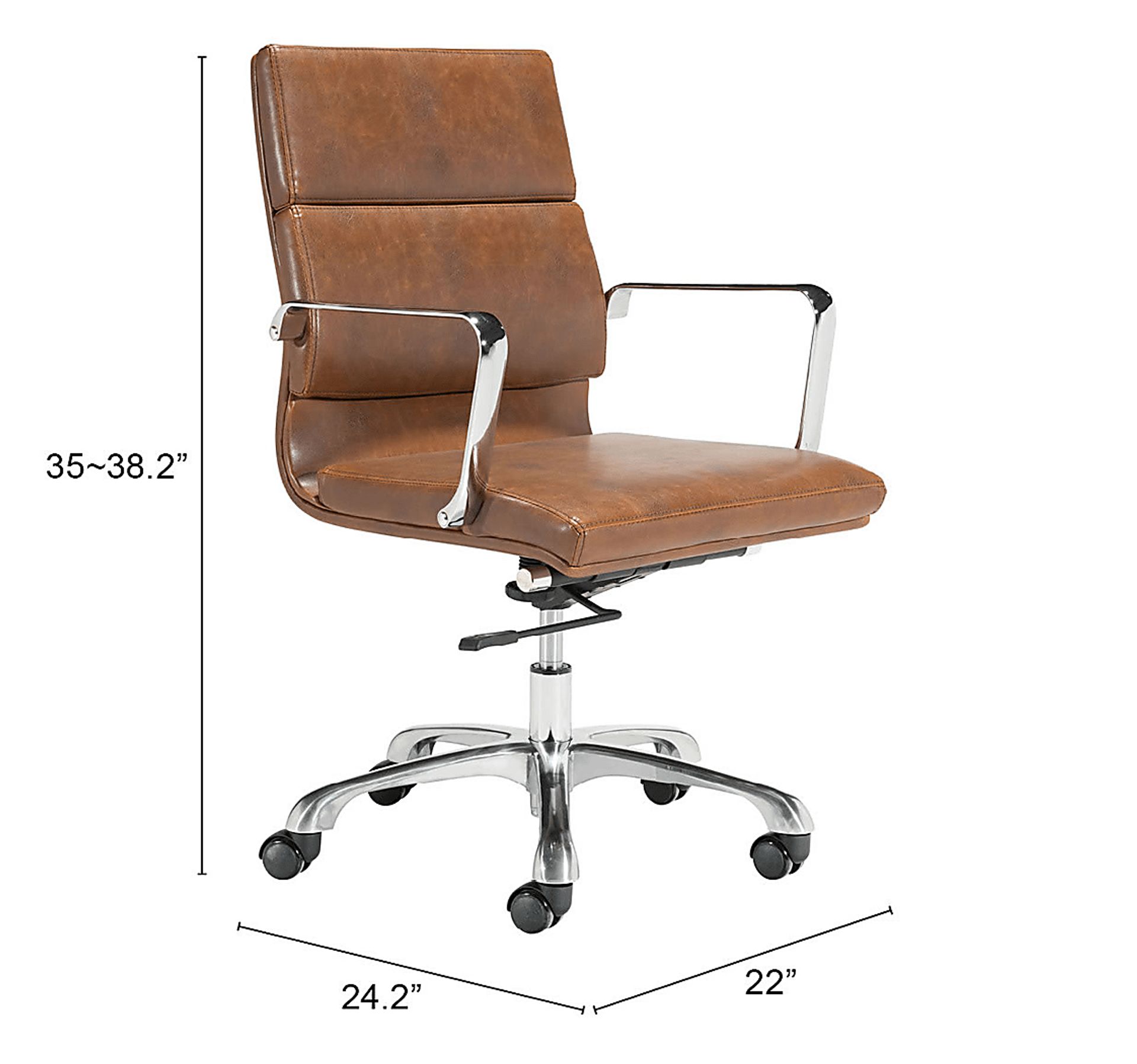 Burnty Brown Office Chair - Image 6