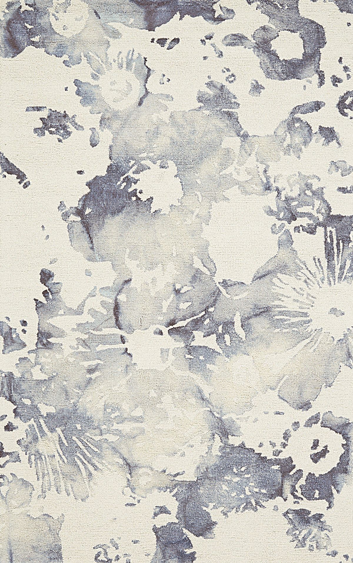 Burr Blue Wool Fabric Rug | Rooms to Go