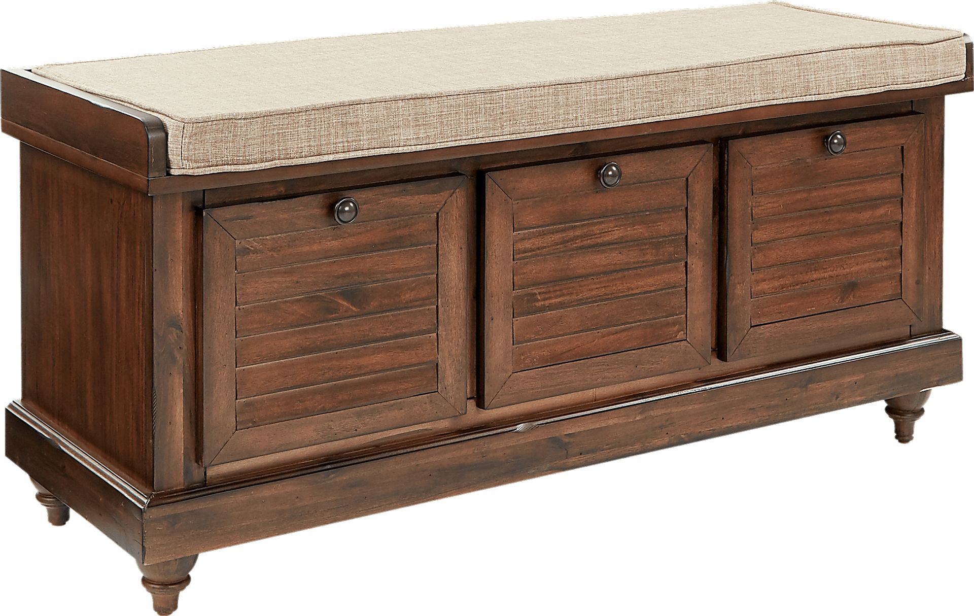 Burrard Brown Storage Bench - Image 1